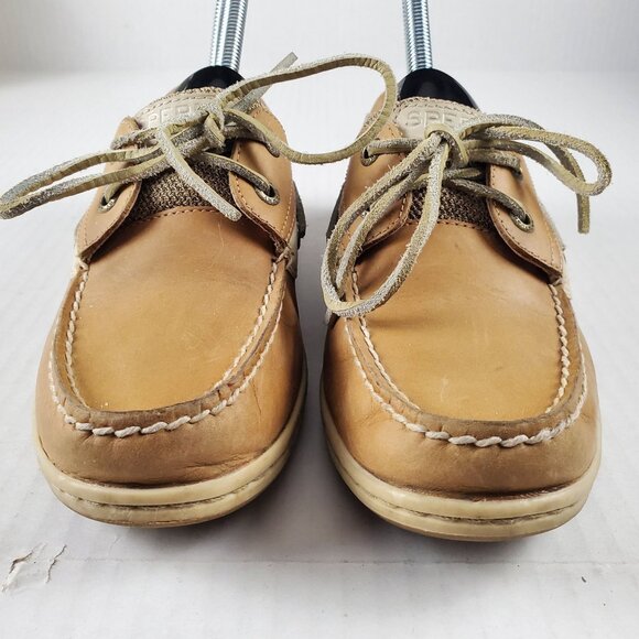 Sperry Topsiders Women's STS95589 Tan Leather Slip On Loafer Boat Shoes US 7.5M - Picture 2 of 10